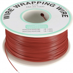 Carrete De Alambre (1 Hilo) Color Rojo 30 AWG 230 Mts.