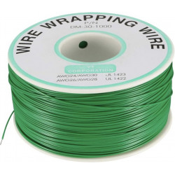 Carrete De Alambre (1 Hilo)  Color Verde 30 AWG 230 Mts.